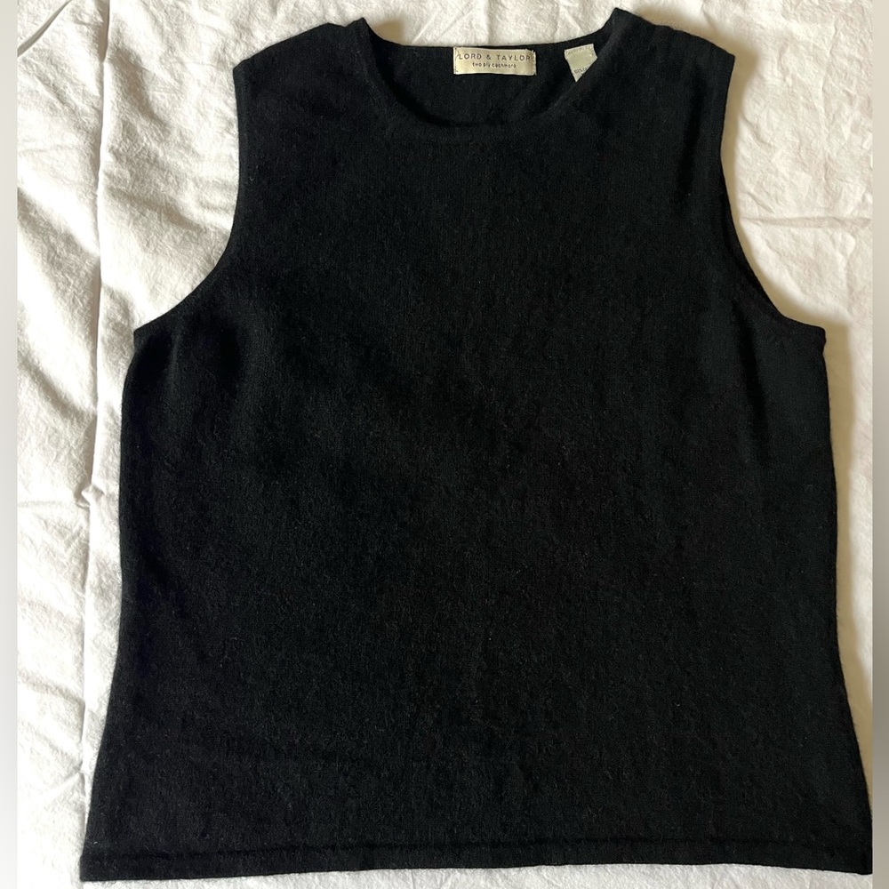 Lord & Taylor 100% Cashmere Vest women’s M - slipover, tank top